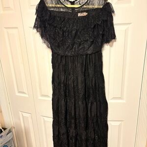 NWOT Elegant Black Lace Off-Shoulder Dress